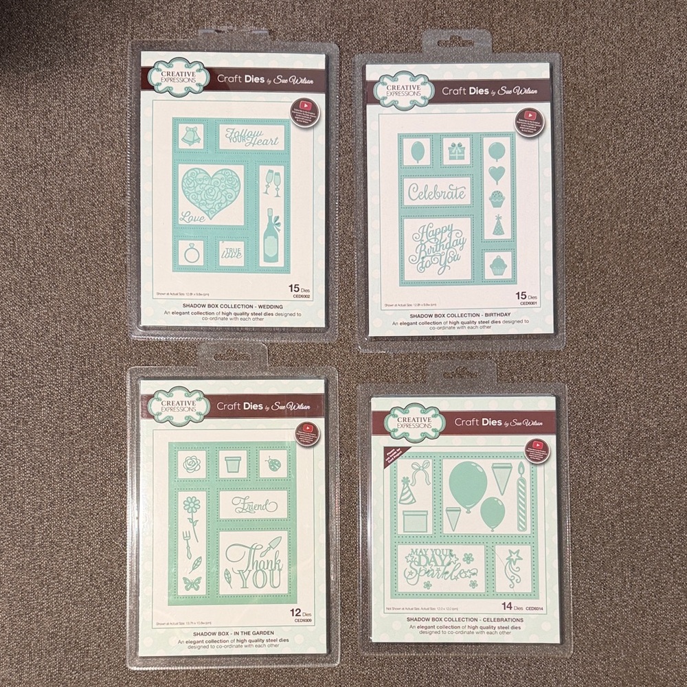 Creative Expressions Sue Wilson Craft Dies Shadow Box Bundle Of 4 All NWT